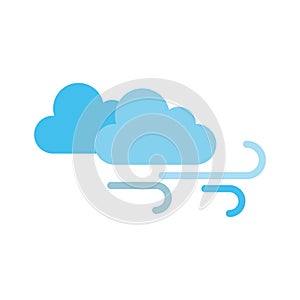 Clouds, wind, blow, weather fully editable vector icon