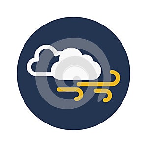 Clouds, wind, blow, weather fully editable vector icon