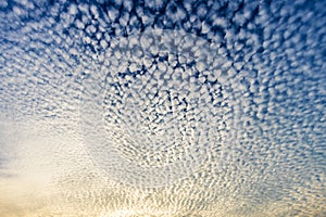 Cloudscape with altocumulus clouds
