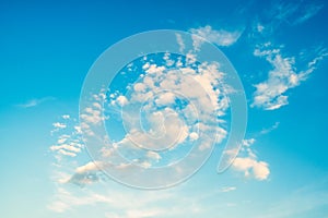 Cloudscape of Altostratus on blue sky photo