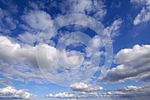 Cloudscape and blue sky photo