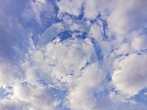 Cloudscape on blue sky background