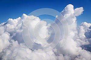 Cloudscape. Blue sky and white cloud.