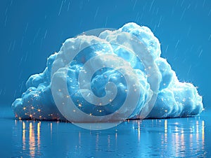 Cloudscape - Blue sky and white clouds, wide panorama