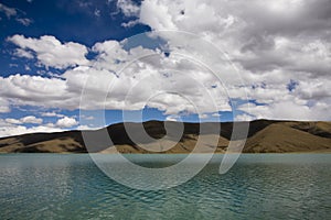 Cloudscape with a lake