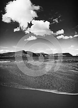 Cloudscape over beach