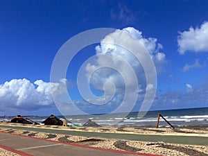 Cloudscape over beach