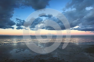 Cloudscape over beach