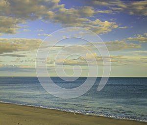 Cloudscape over beach