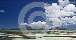 Cloudscape over coral reef