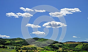 Cloudscape over countryside