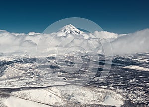 Cloudscape over Koryaksky volcano photo