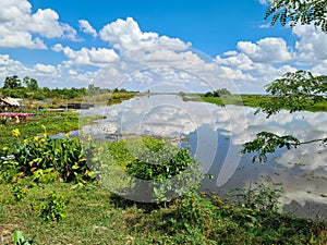 A cloudscape over Lake Han