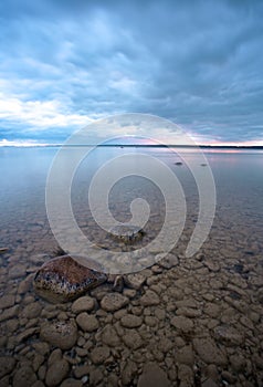 Cloudscape over Lake Michigan photo