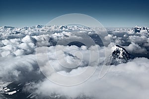 Cloudscape over mountains