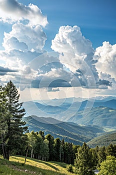 Cloudscape panorama sky design