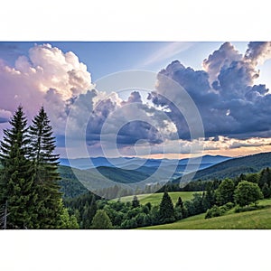 Cloudscape panorama sky design