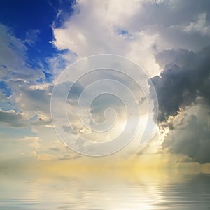 Cloudscape Reflection on Calm Water