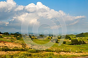 The cloudscape up the steppe