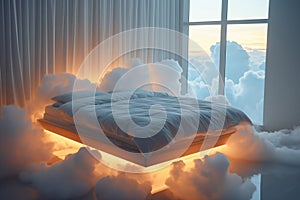 Cloudshaped Bed Stand, A Dreamy Symbol Of Restful Sleep Among Skies