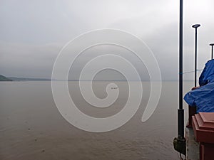 Cloudy beach in Goa India