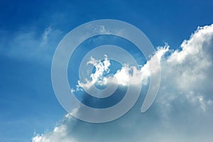 Cloudy blue sky background wallpaper