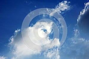 Cloudy blue sky background wallpaper