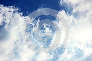 Cloudy blue sky background wallpaper