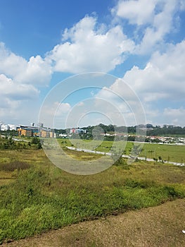 Cloudy blue sky Landscape