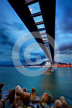 Cloudy bridge