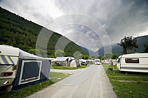 Cloudy camp site