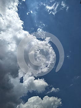 Cloudy cloud in the blue sky to calm the mind