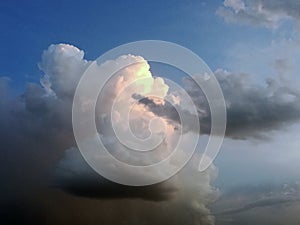 Cloudy dark sky background with rain cloud