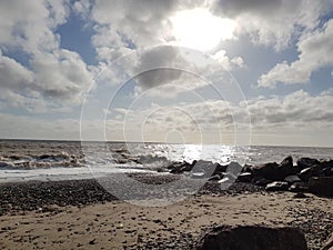 Cloudy day at the beach