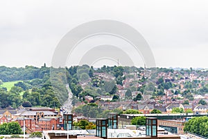 Cloudy Day Cityscape View of Northampton UK