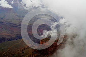 Cloudy Day At The Grand Canyon Arizona