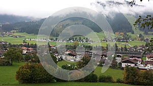 A cloudy day in hills of Austria