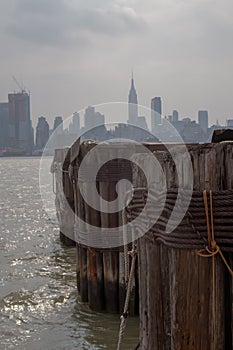 Cloudy day on Hudson River