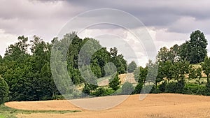 Cloudy day in Kashubia Poland photo