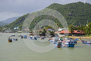 Cloudy day on the Kay River. Vicinities of Nha Trang, Vietnam photo