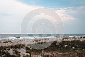 Cloudy day on Ocean Isle Beach, North Carolina