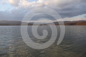 Cloudy day over the lake