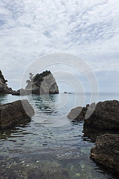 Cloudy day on Piso Krioneri Beach Parga Greece