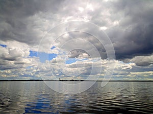 Cloudy day and Rekyva lake photo