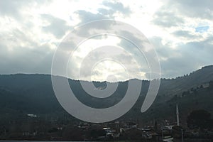 Clouds and mountains
