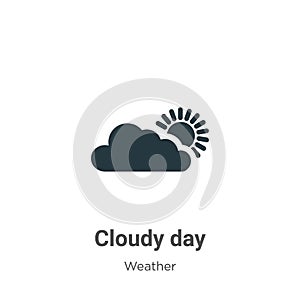Cloudy day vector icon on white background. Flat vector cloudy day icon symbol sign from modern weather collection for mobile