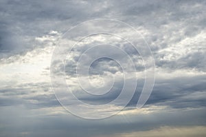 Cloudy evening sky with clouds