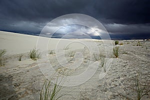 Cloudy evening in White Sands NP