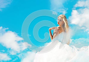 Cloudy lady in the blue sky