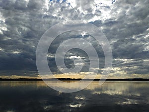Cloudy lake